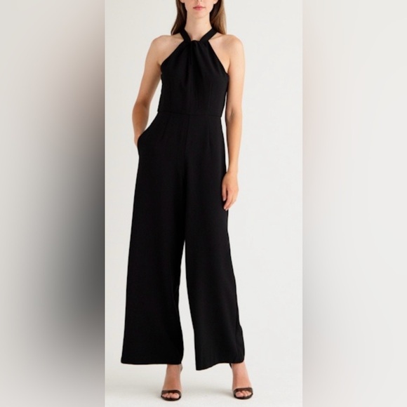 julia jordan Pants - NWT Julia Jordan Halter Neck Wide Leg Jumpsuit Plus Sz 22 W Black $139